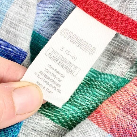 Gymboree Christmas plaid holiday flannel pajama set 5-6 - Picture 4 of 6